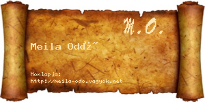 Meila Odó névjegykártya